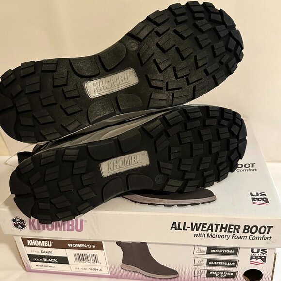 Khombu Women's Dusk All Weather Boot Size 9 Black Memory Foam Comfort (NEW) - Picture 13 of 16